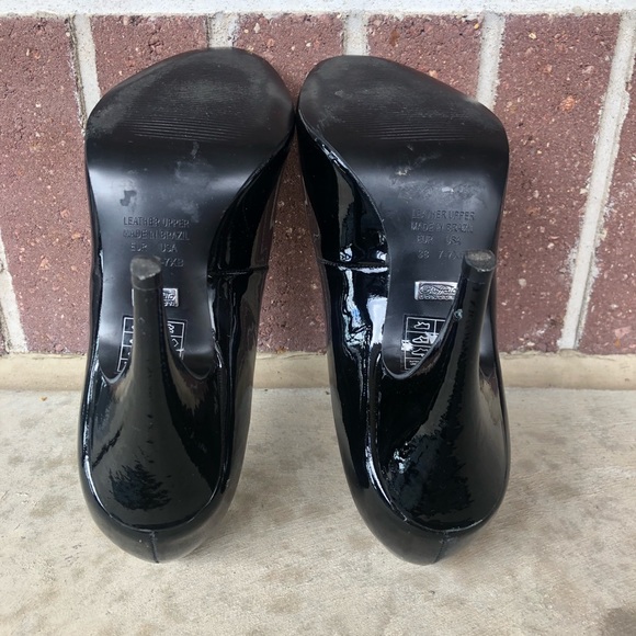 Buffalo London Open Toe Black Heel Size 7 - Picture 3 of 4